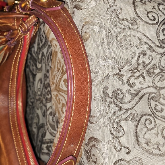 Dooney & Bourke Brown Leather Shoulder Bag,  Florentine,Italian